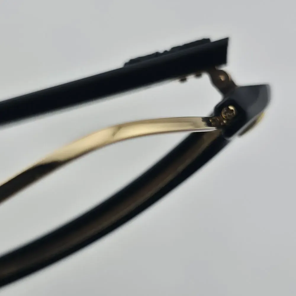Ray-Ban RB4175 877 Eyeglass Frames Black Gold 57-16 145 Italy w/ Case No Lenses